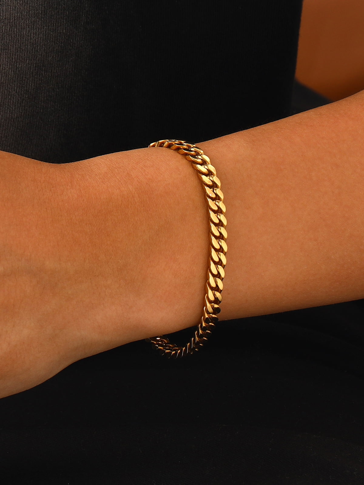 Pulsera Cubana Chapada en Oro 14K para Hombre