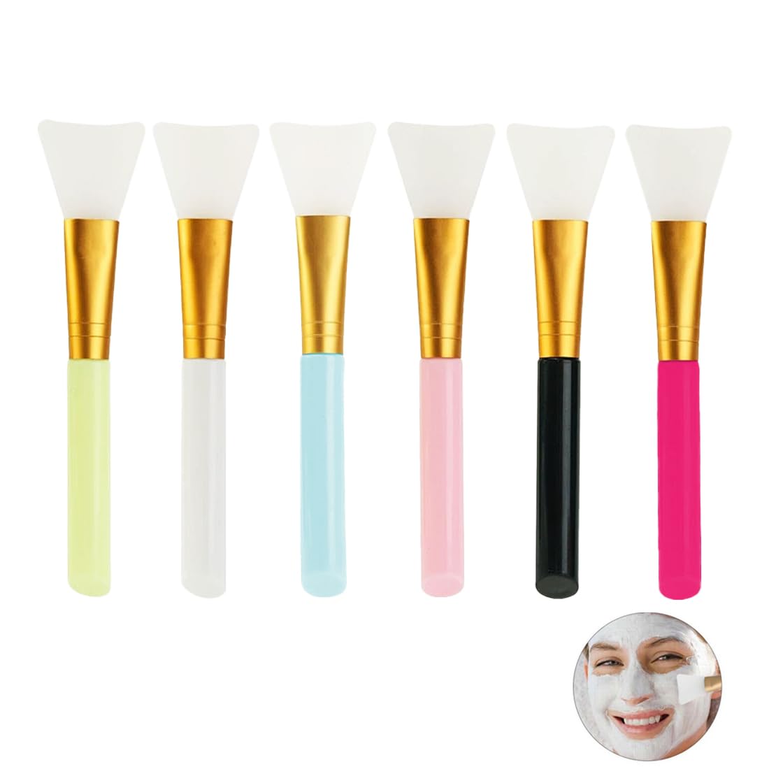 Set de 6 Brochas de Silicona para Mascarilla Facial