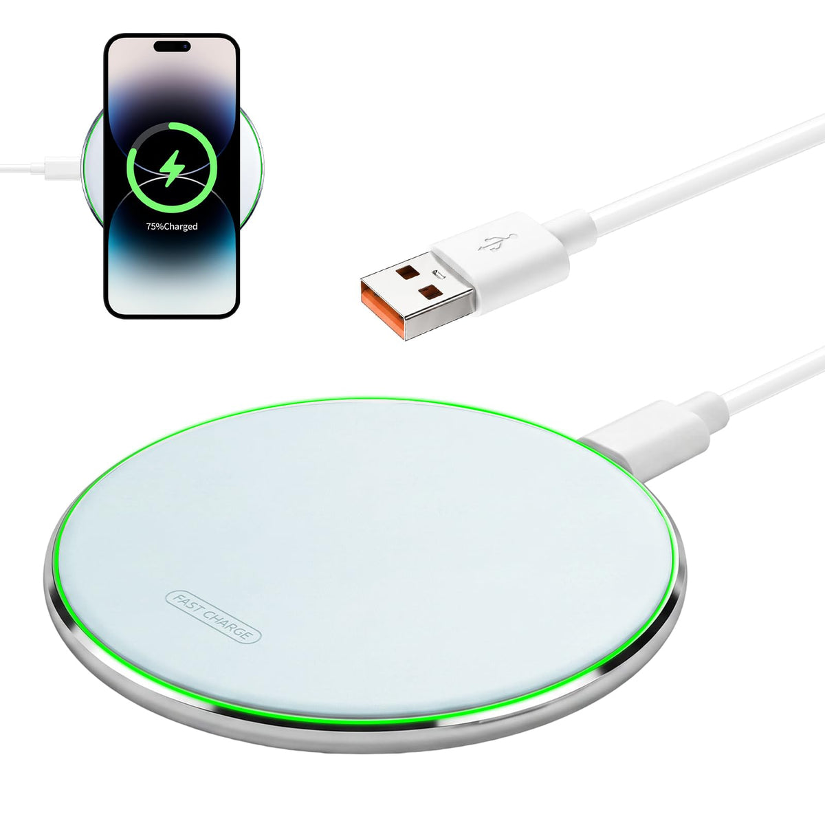 Cargador Inalámbrico Rápido 15W Universal