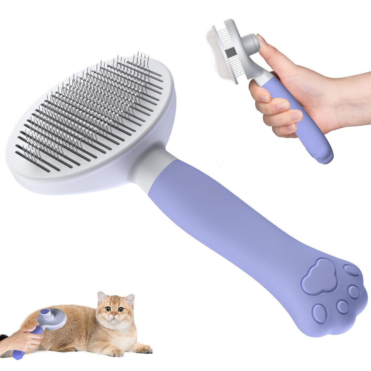 Cepillo Autolimpiante para Gatos y Perros