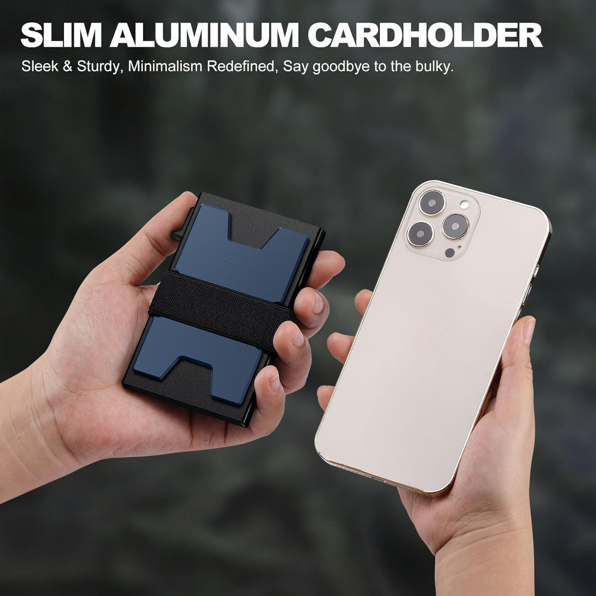 Tarjetero Slim con Protección RFID para Hombre