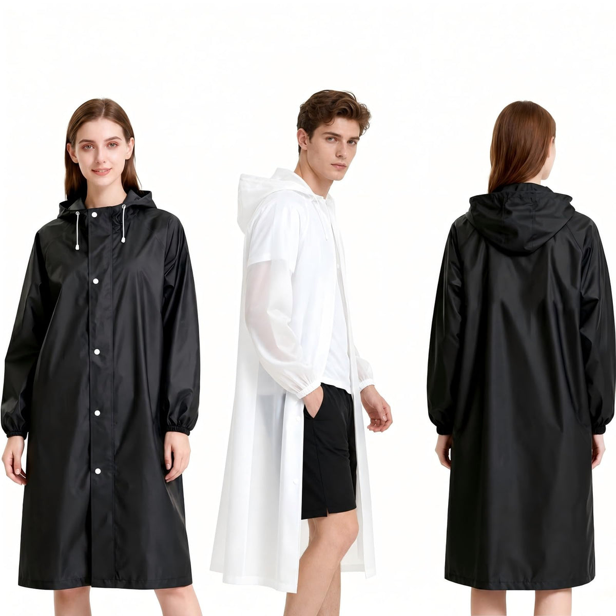 Pack de 3 Ponchos de Lluvia Reutilizables