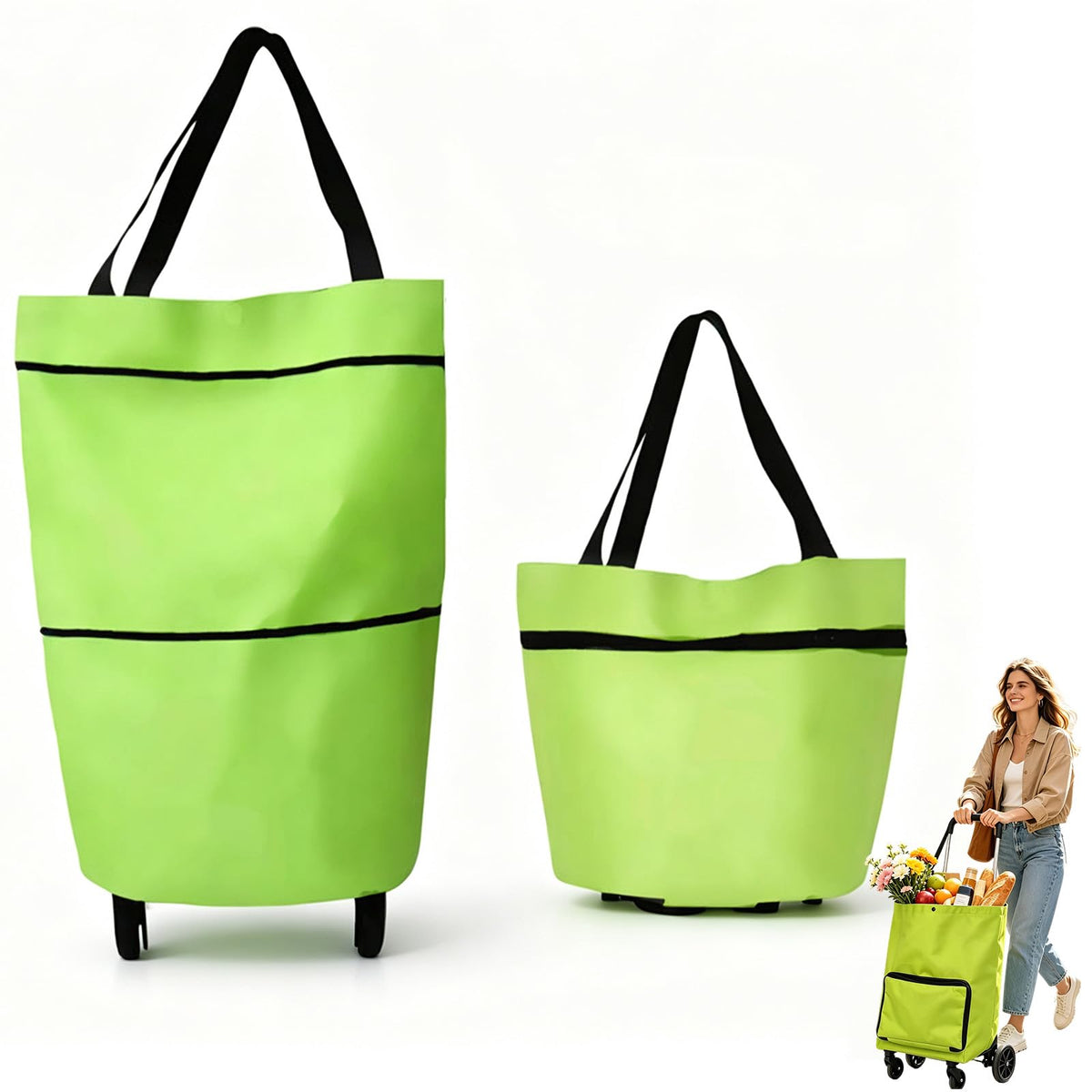 Bolsa Carrito de Compras Plegable con Ruedas