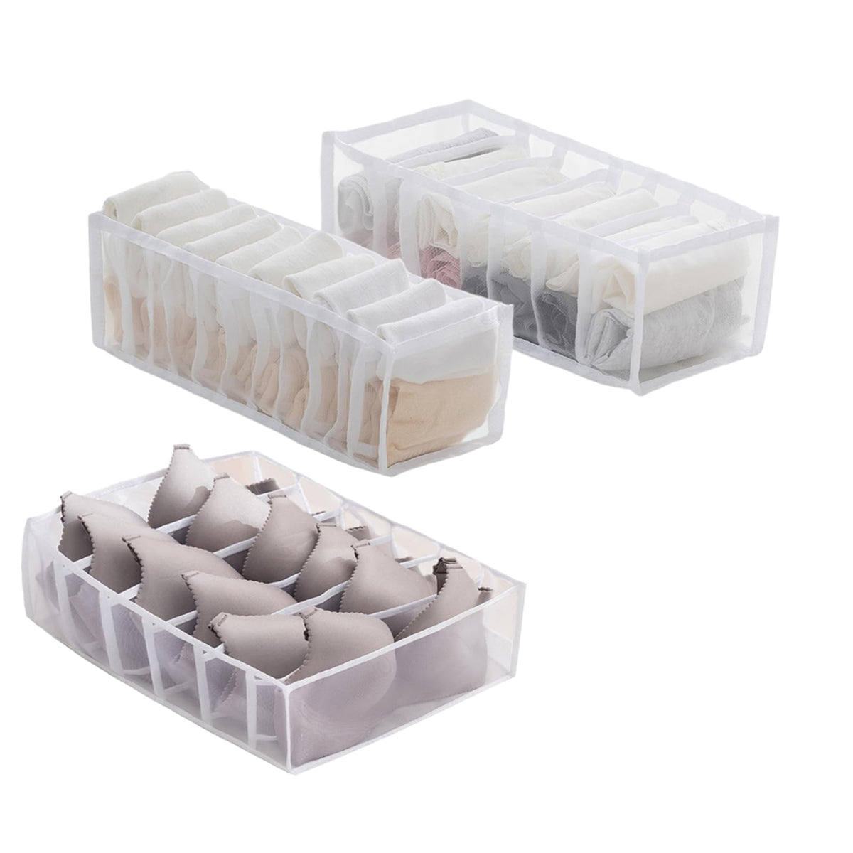 Set de 3 Organizadores de Cajón para Ropa Interior