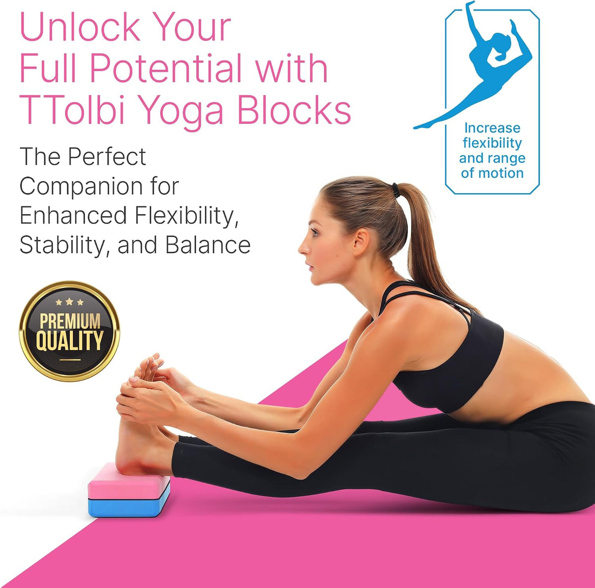 Set de 2 Bloques de Yoga con Correa y Guía