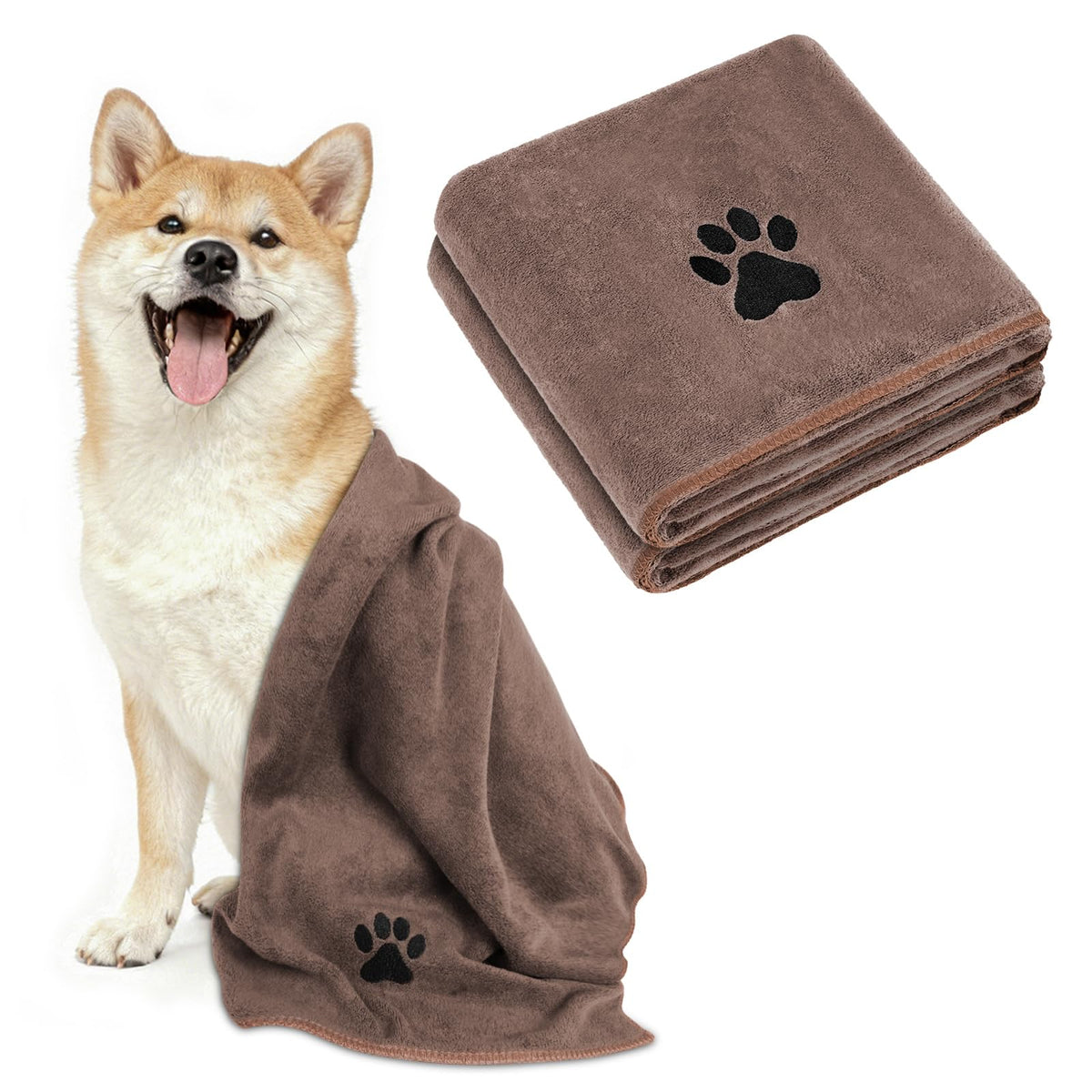 Pack de 2 Toallas de Microfibra para Mascotas
