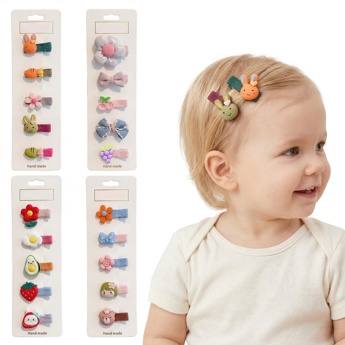 Set de 20 Pinzas para el Pelo de Niña
