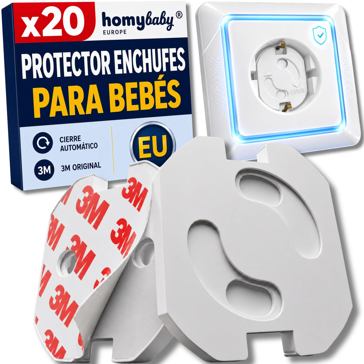 Pack de 20 Protectores de Enchufes para Bebés