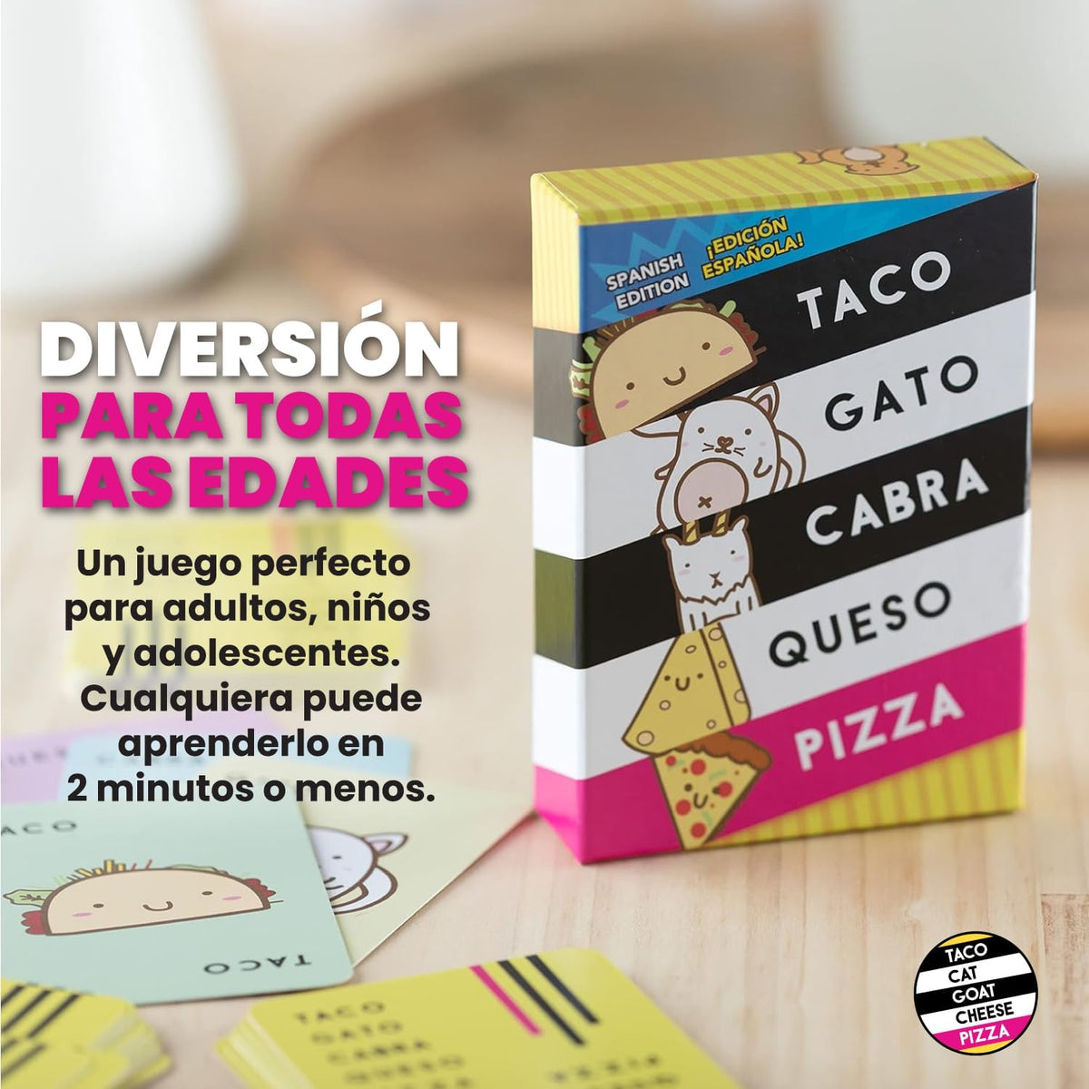 Juego de Cartas Taco Gato Cabra Queso Pizza Edicion Espanola