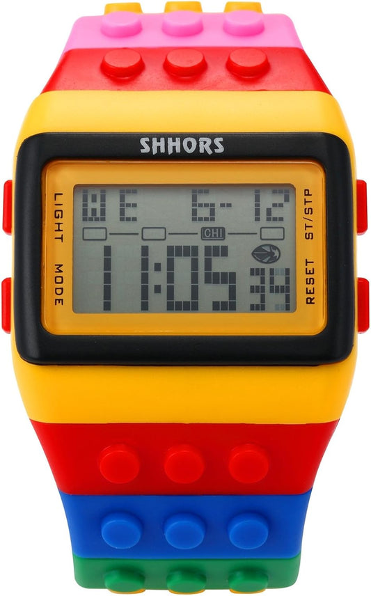 Reloj LED Deportivo Arcoíris para Niños