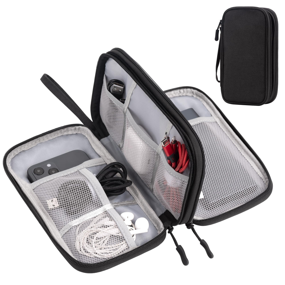 Organizador de Cables para Viaje Doble Capa