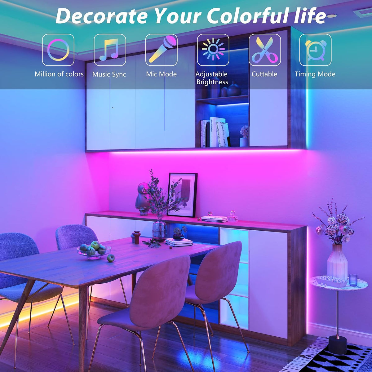 Tira de Luces LED con Sincronización Musical y App