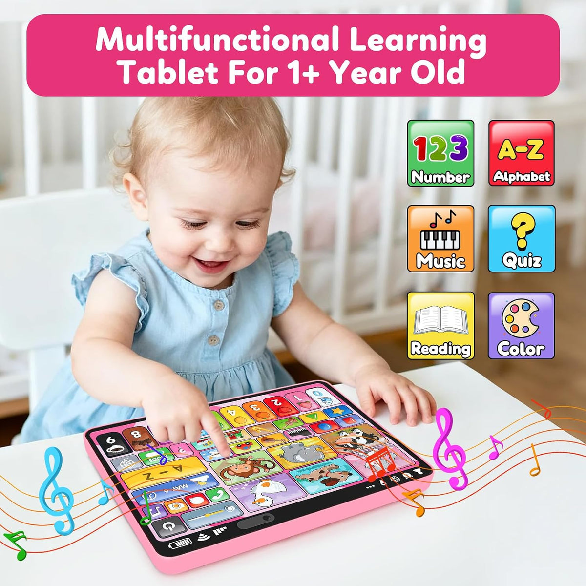 Tablet Educativa Musical Trilingüe para Bebés