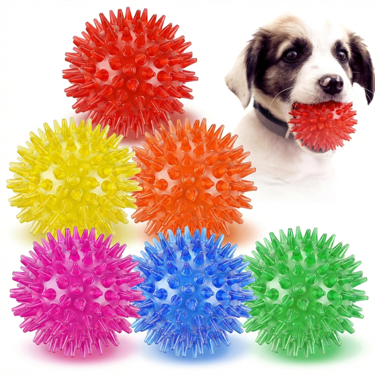 Pack de 6 Pelotas Chirriantes para Perros