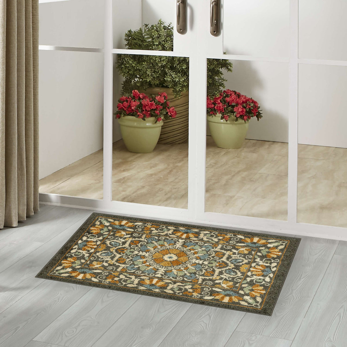Alfombra Decorativa con Diseño de Medallón Persa