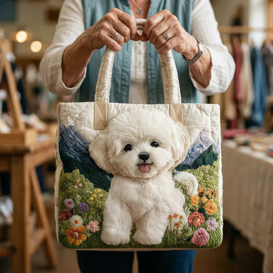 Bolso Artesanal Acolchado con Diseño de Perro