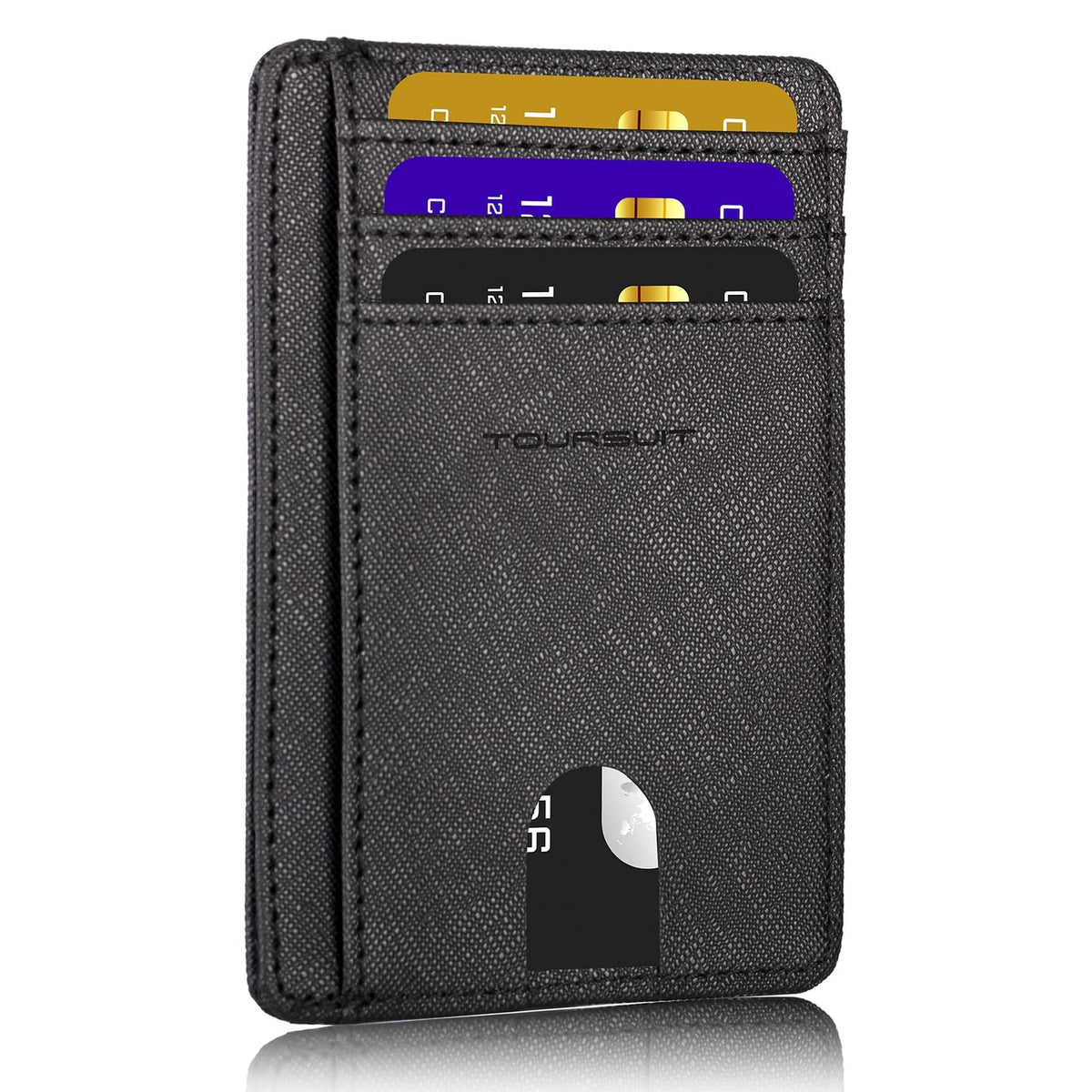 Cartera Minimalista de Cuero con Bloqueo RFID
