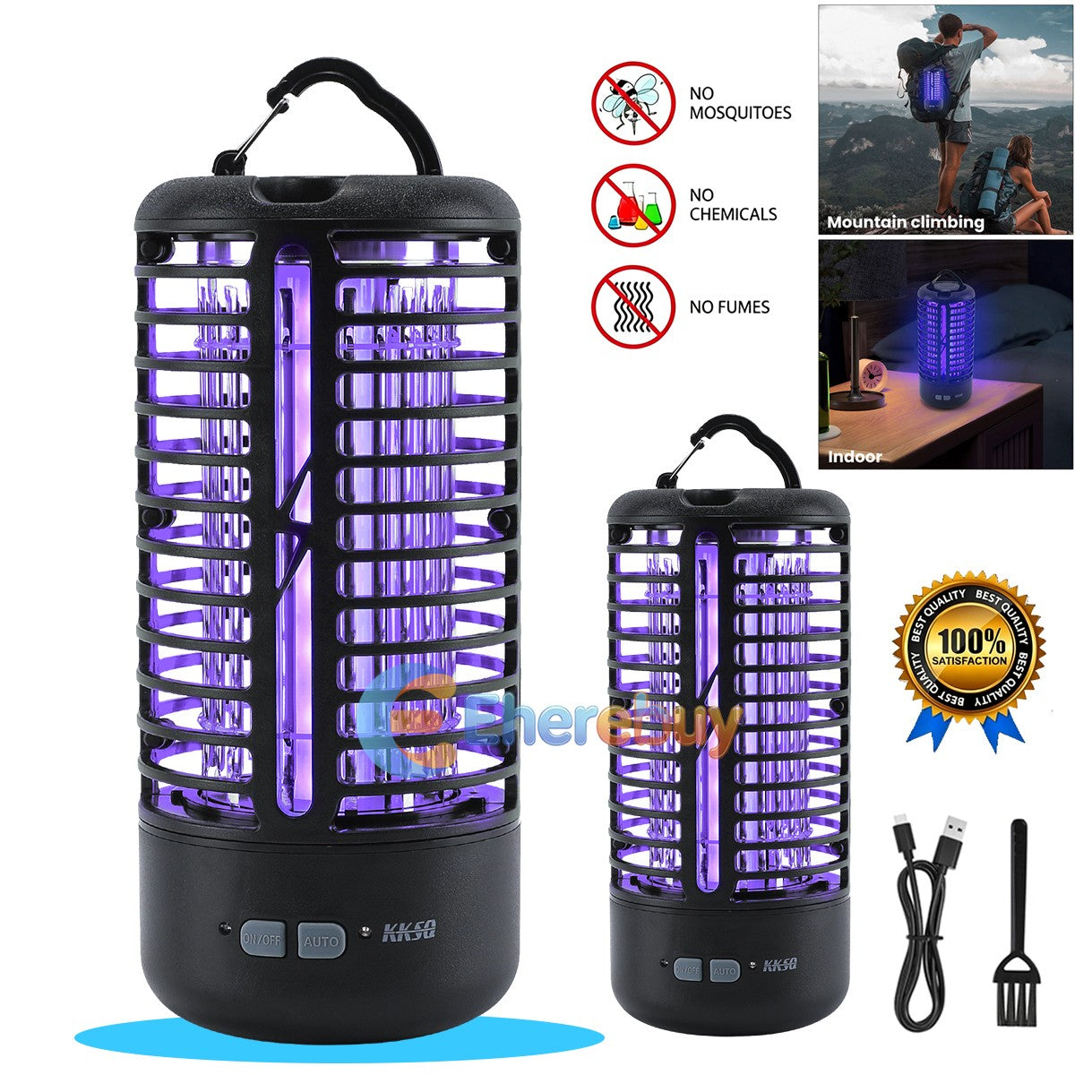 Matamoscas Eléctrico Recargable por USB
