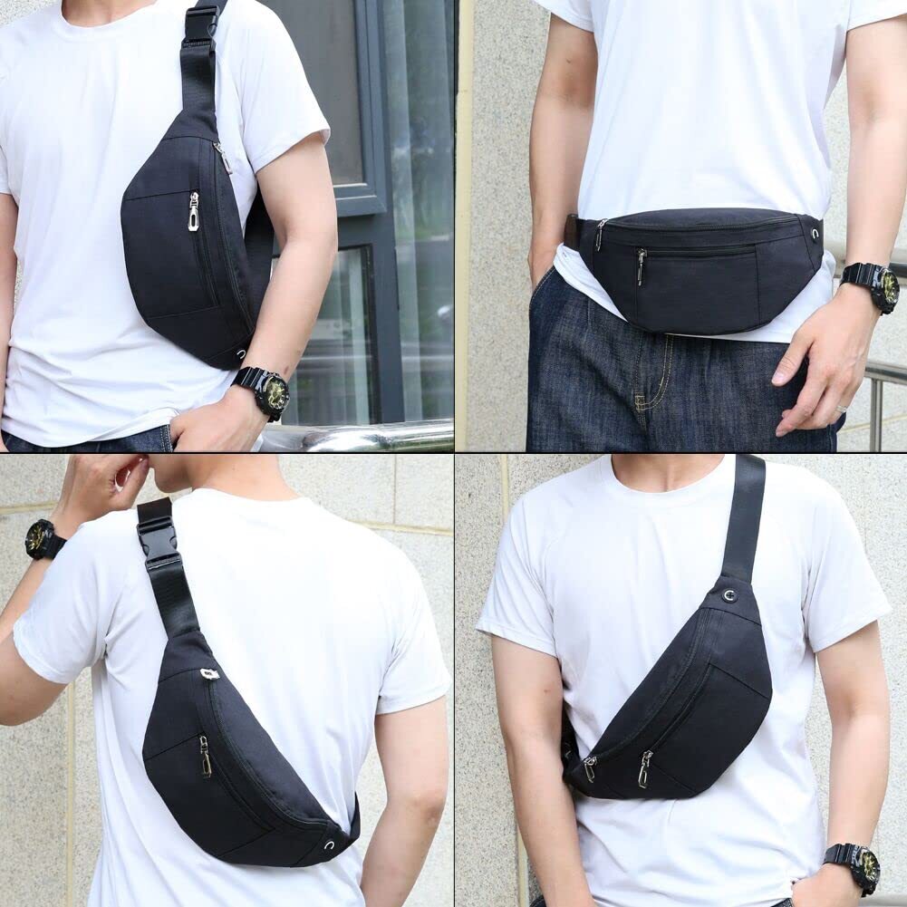 Bolso de Cintura Rinonera de Cuero Multifuncion