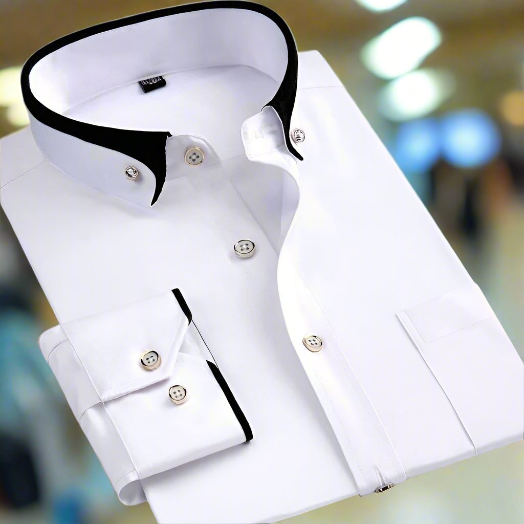 Camisa Clasica de Algodon con Mangas Largas