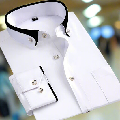 Camisa Clasica de Algodon con Mangas Largas