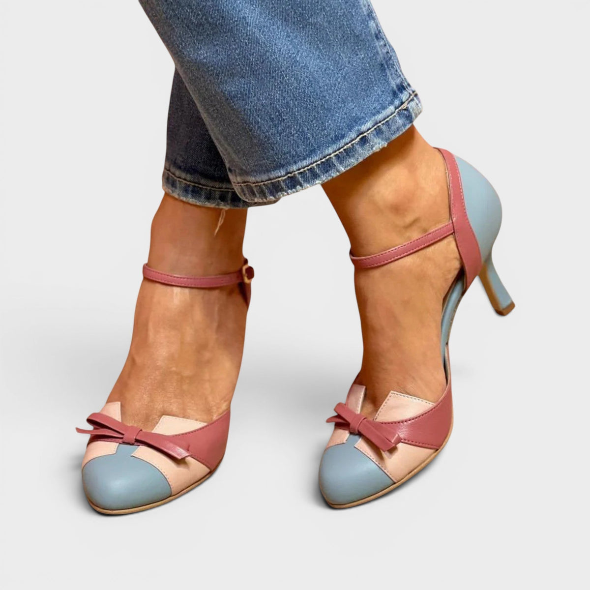 Tacones Elegantes de Cuero para Mujer
