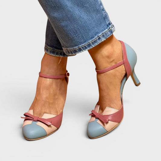 Tacones Elegantes de Cuero para Mujer