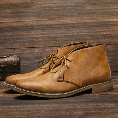 Botas Chukka de Cuero Elegante con Cordones