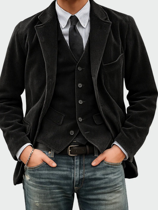 Conjunto de Blazer y Chaleco Elegante para Hombre