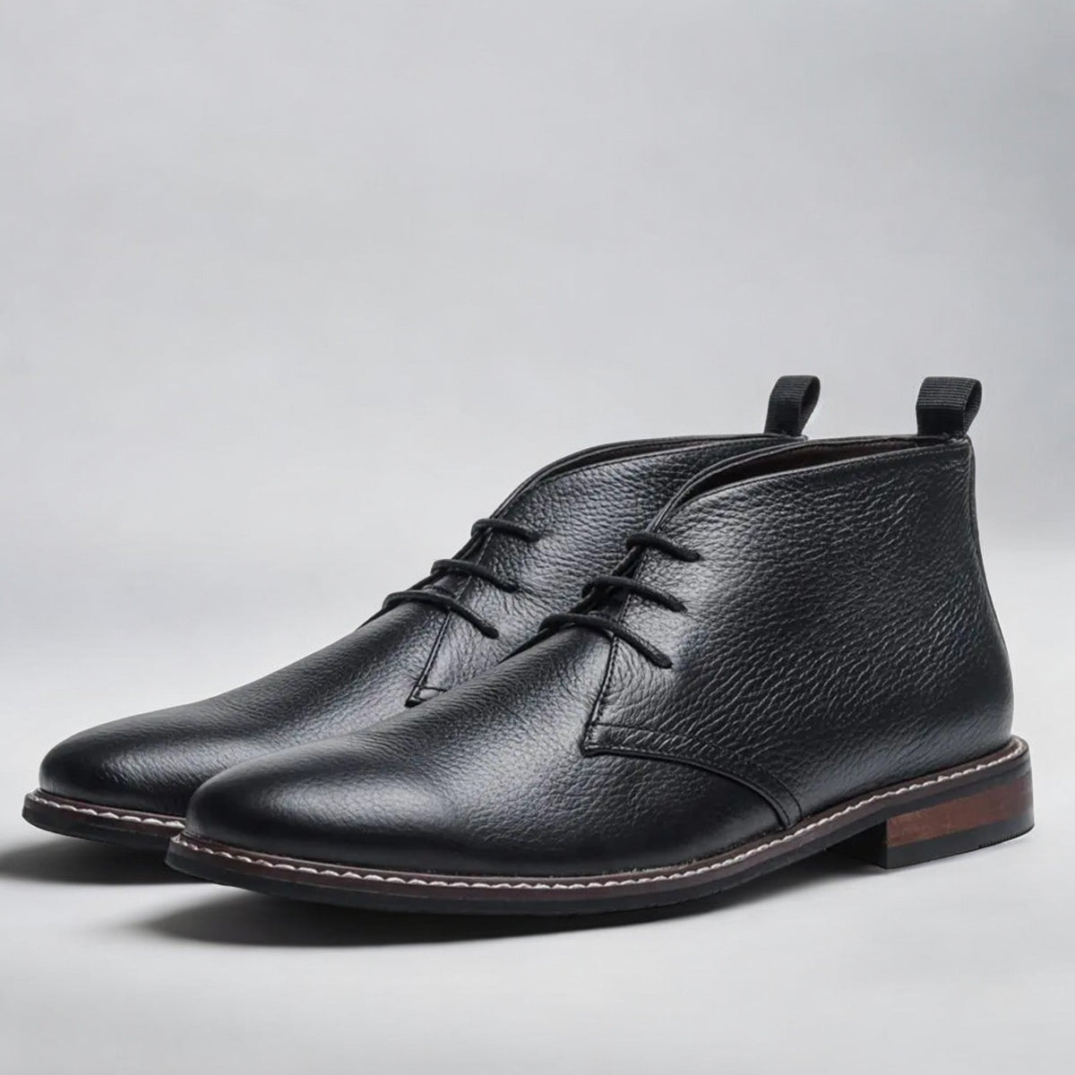 Botas Chukka de Cuero Elegante con Cordones