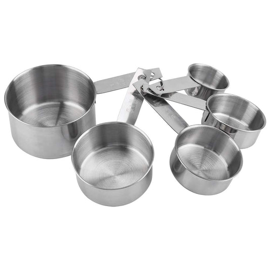 Juego de 5 Tazas Medidoras de Acero Inoxidable