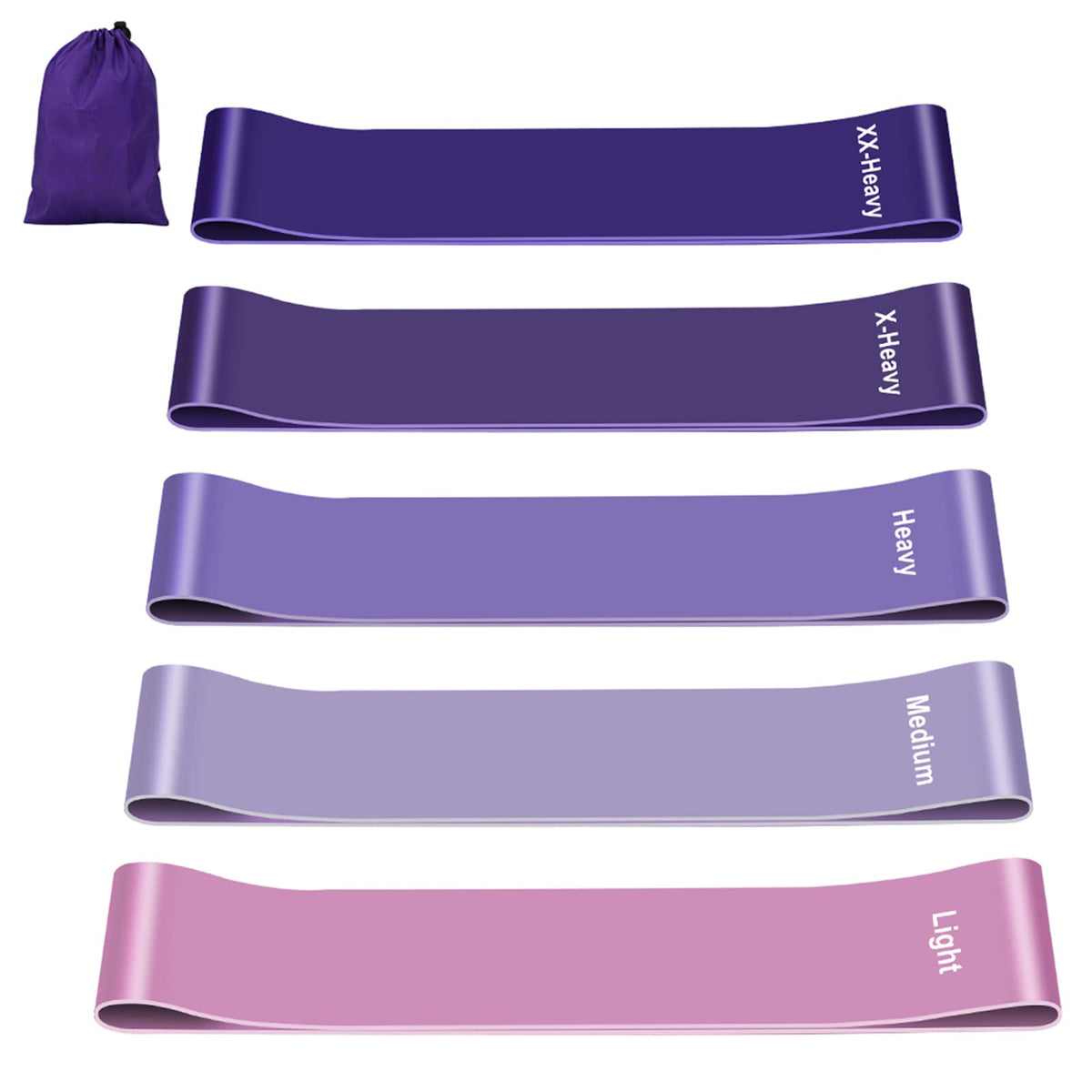 Set de 5 Bandas Elásticas de Resistencia para Fitness