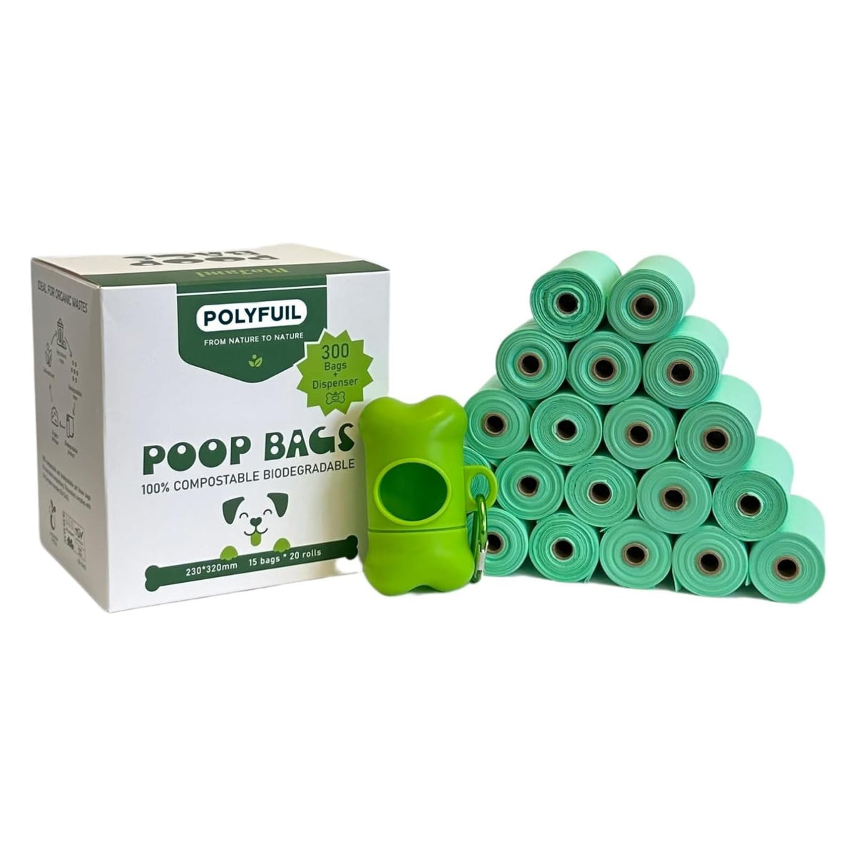 Bolsas Biodegradables para Excrementos con Dispensador