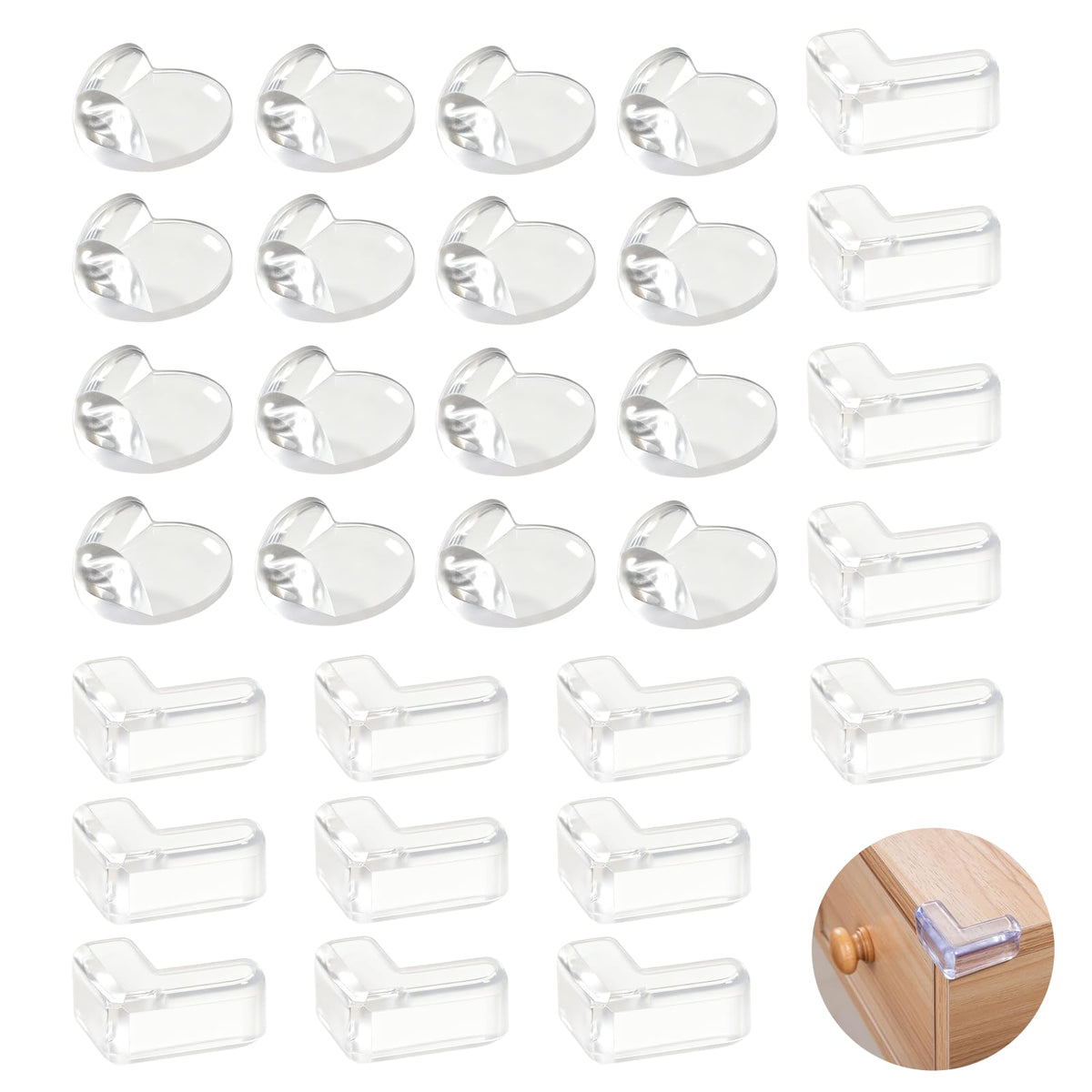 Set de 30 Protectores de Esquinas para Muebles
