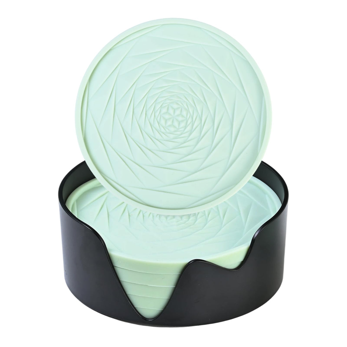 Set de 6 Posavasos de Silicona con Soporte