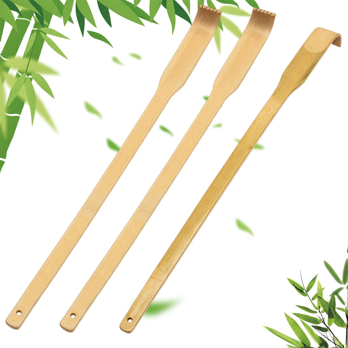 Set de 3 Rascadores de Espalda Extensibles de Bambú