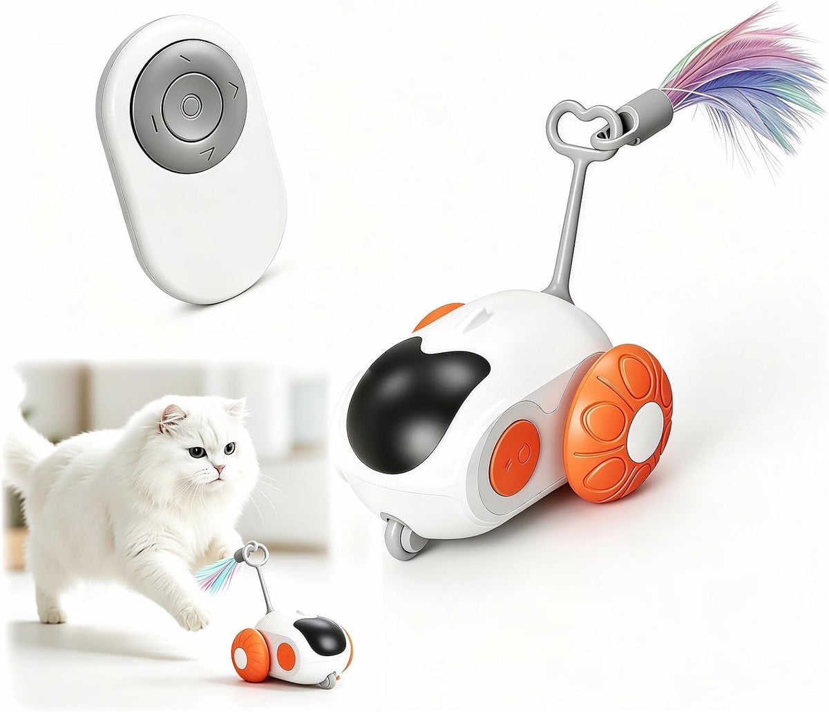 Ratón Automático Inteligente con Mando a Distancia para Gatos