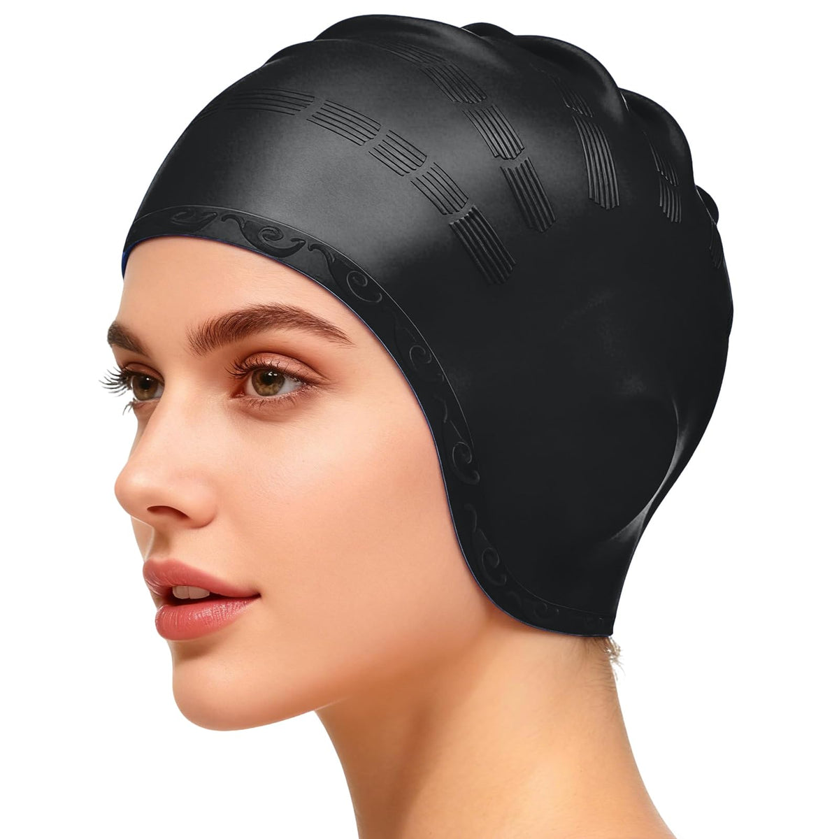 Gorro de Natación de Silicona Ajustable