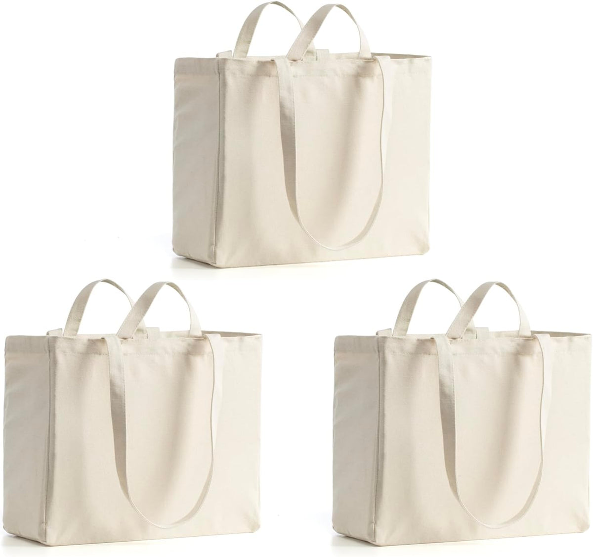 Set de 3 Bolsas de Tela Reutilizables para la Compra
