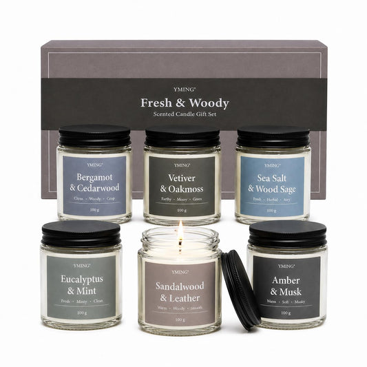 Set de 6 Velas Aromáticas de Cera de Soja