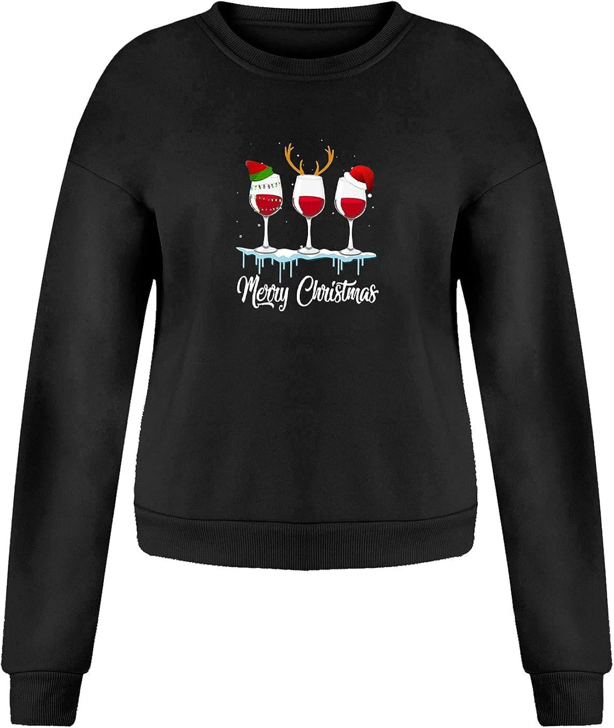 Sudadera Oversize de Cuello Redondo con Estampado para Mujer