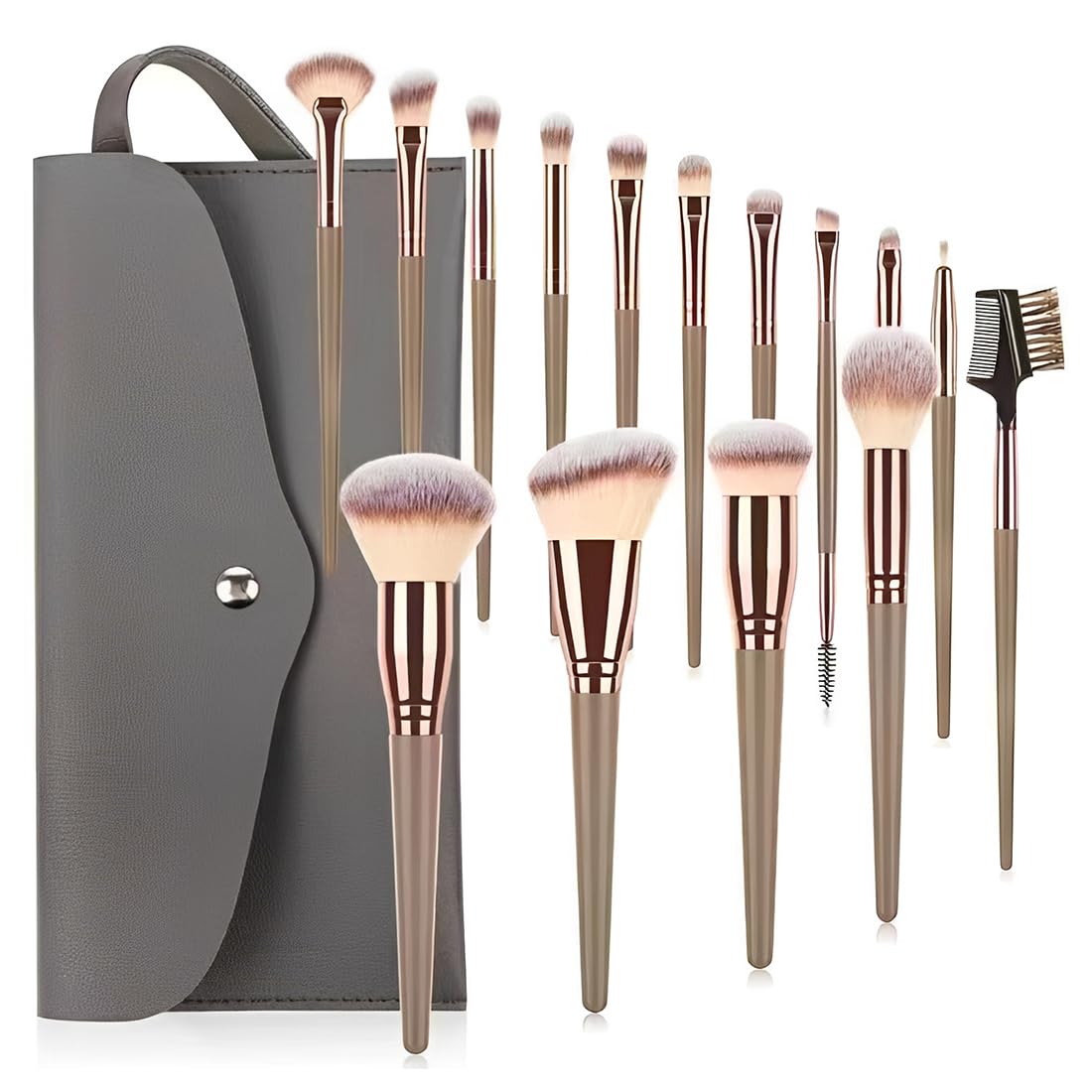 Set de 15 Brochas de Maquillaje Oro Champán