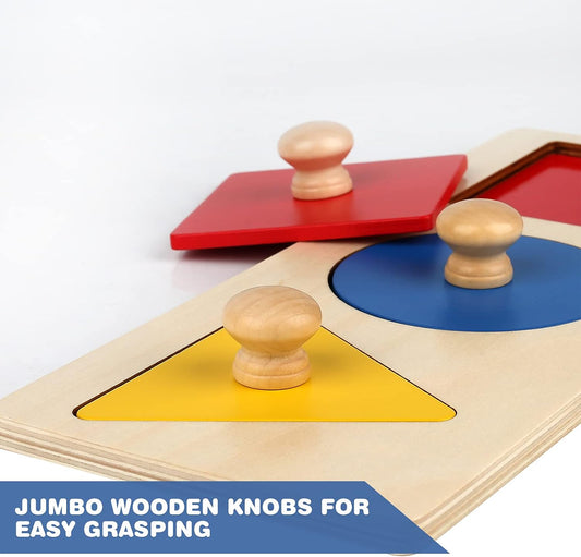 Puzzle Montessori de Formas Geométricas de Madera