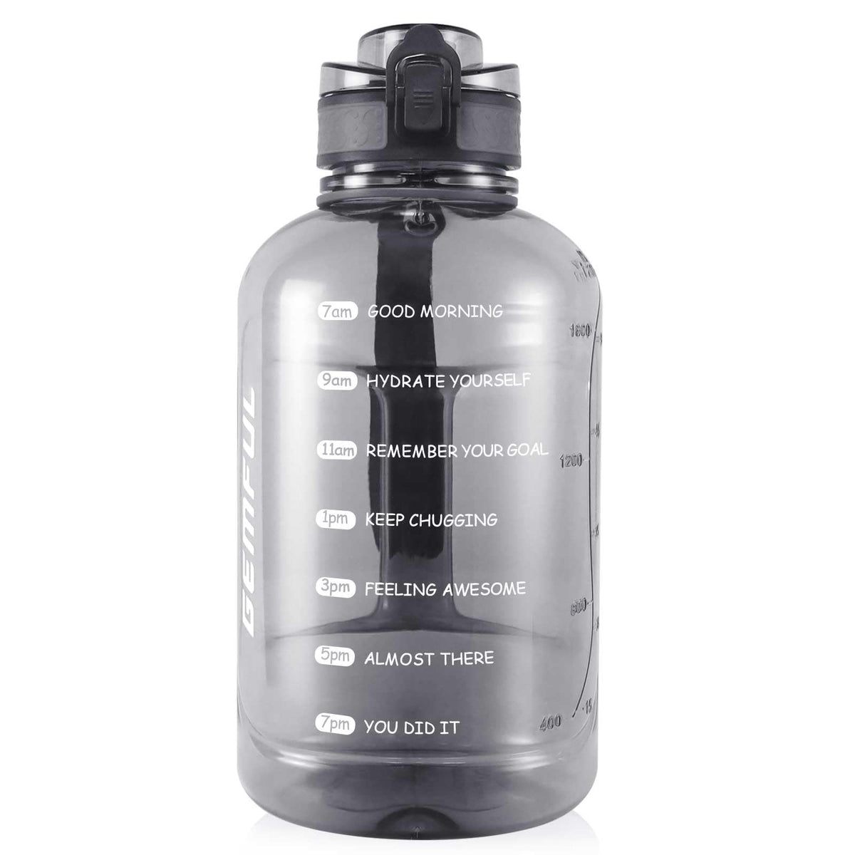Botella de Agua 2L con Marcador de Tiempo Deportiva
