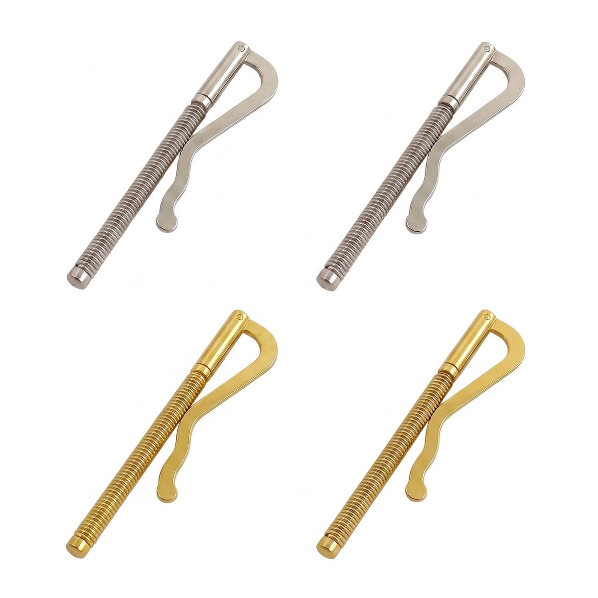 Set de 4 Pinzas para Billetes de Acero Inoxidable