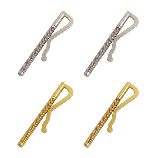 Set de 4 Pinzas para Billetes de Acero Inoxidable