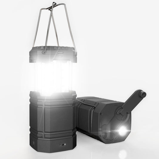 Linterna de Camping con Solar y Manivela