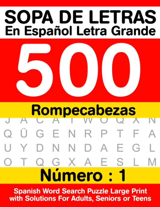 Libro de Sopa de Letras en Español Letra Grande