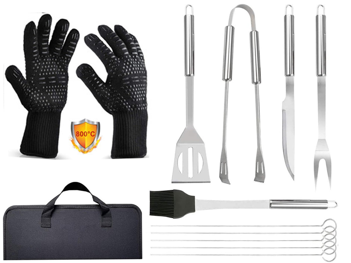 Kit de Barbacoa 9 Piezas con Guantes Antical