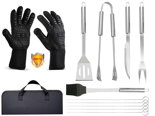 Kit de Barbacoa 9 Piezas con Guantes Antical